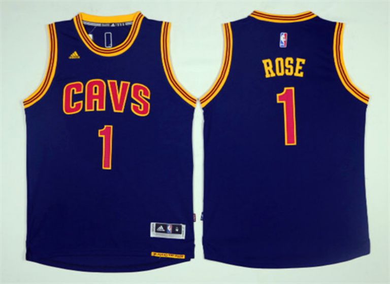 Men Cleveland Cavaliers 1 Rose Blue NBA Jerseys